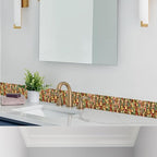 HOMETITUTE Wallpaper Border Peel and Stick Colorful Geometric Texture - Image 5