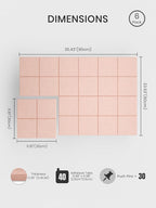 Bumusty Large Felt Bulletin Board, 30 Push Pins, 40 Adhesive Tabs - Image 2