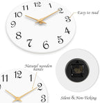 Roymnie Wall Clock 14 Inch, Modern Wall Clocks Battery Operated, Silent Non - Image 4
