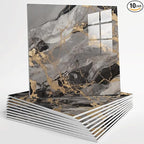 10pcs Peel and Stick Tile Shower Waterproof Marble Tiles Wall Panels, by Unknown