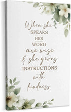 HIWX Christian Wall Decor, Sage Green Botanical Bible Verses Framed Canvas by HIWX