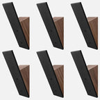Homeforia Walnut Wood Coat Hooks, High End Walnut Wood & Black Metal Wall by Homeforia