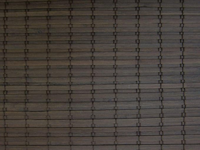 Cordless Woven Wood Roman Shades, 60W x 48H, Eastfield Umber, Sizes 20-72 Wide by FirstRateBlinds