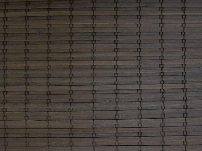 Cordless Woven Wood Roman Shades, 29W x 60H, Eastfield Umber, Sizes 20-72 Wide by FirstRateBlinds