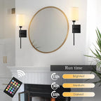 KARTOOSH Battery Operated Wall Sconce Set of Two, Wireless Rechargeable Wall - Image 3