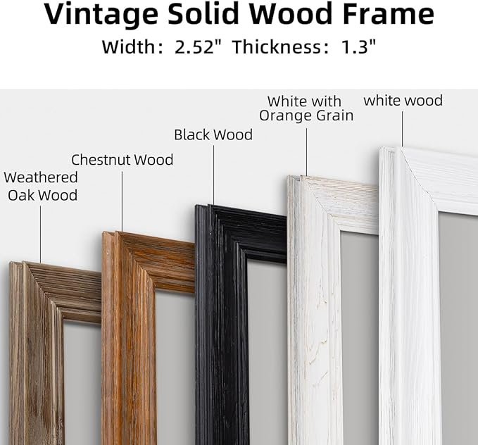 32" x 40" Rustic Wooden Framed Wall Mirror - Image 3