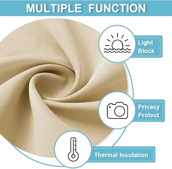 RYB HOME Room Divider Curtains Total Privacy Screen Thermal Insulated - Image 7