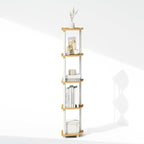 Furinno Turn-N-Tube Storage Shelves, 5-Tier Book Shelf, Corner Shelf, Toolless - Image 8