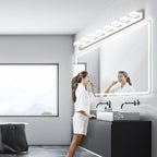 Ralbay 52inch Brushed Nickel Vanity Lights 8 Lights Dimmable 5 Color - Image 5