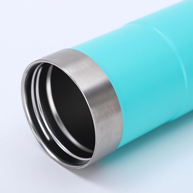 16OZ Trigger Action Travel Mug - 500ml BPA Free Insulated Stainless Steel Coffee Tumbler, Leak-Proof Wide Mouth Design for Commuters, Sports & Outdoor Enthusiasts (Sky blue)