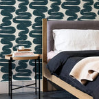 Tempaper x Bobby Berk Blue & Cream Wiggle Room Removable Peel and Stick - Image 2