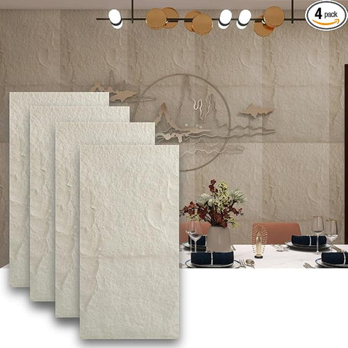 4-Pack 3D PU Stone Wall Panels for Interior Decor Faux Stone Accent Tiles by ARTSLATSLatisakindofart