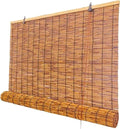 Outdoor Blinds Roman Shades for Windows Bamboo Roller Shades for Patio Porch by BAYUE