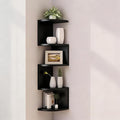 Corner Shelf Wall Mount, 5-Tier Floating Corner Bookshelf by Frawenleco