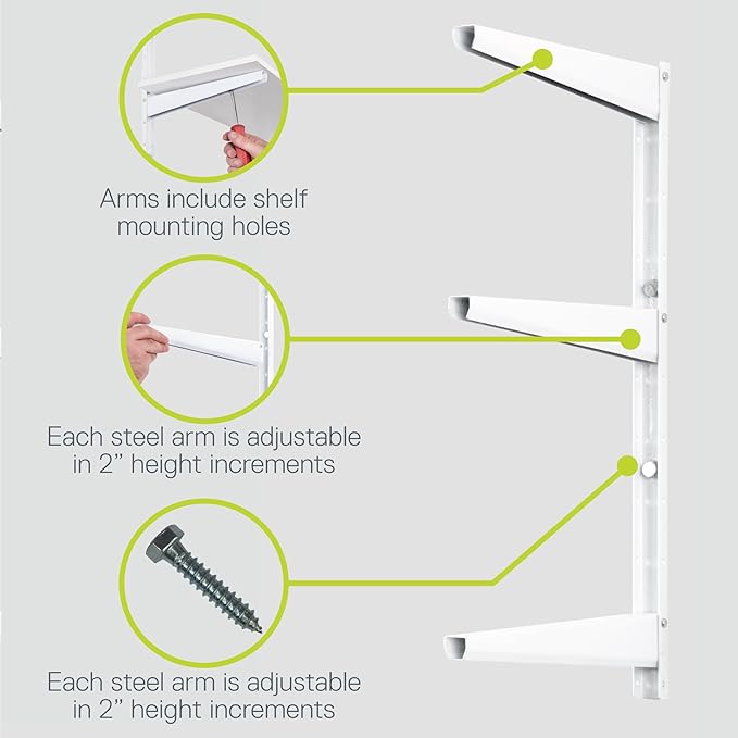 Delta Minimalistic White Shelf Brackets Cycle, Holds Up to 480 lbs, Modern - Image 4