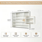 5-Tier Wall Mounted Display Cabinet, No Assembly Required Ready to Use Out of - Image 2