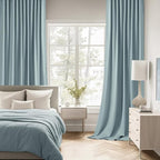 MIULEE Slate Blue Back Tab Blackout Curtains 108 Inch Long 2 Panels Set - Image 2