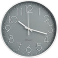 Wall Clock 12 Inch Non-Ticking Silent Modern Simple Style Round Decor Clock by BAKBRAND