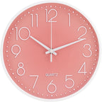 Wall Clock 10 Inch Non-Ticking Silent Modern Simple Style Round Decor Clock by BAKBRAND