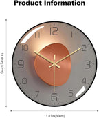 Ergocar Wall Clock, Art Deco Wall Clock, Non-Ticking Silent Modern Metal Wall - Image 7