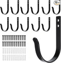 12 Pcs Wall Hooks for Hanging, Large Coat Hooks Wall Mount, Heavy Duty Screw in by MVZAWINO