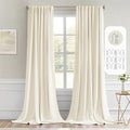 MIULEE Birch Back Tab Blackout Curtains 108 Inch Long 2 Panels Set by MIULEE