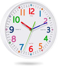 Silent Kids Wall Clock – Non-Ticking, Battery-Powered by Lantoo