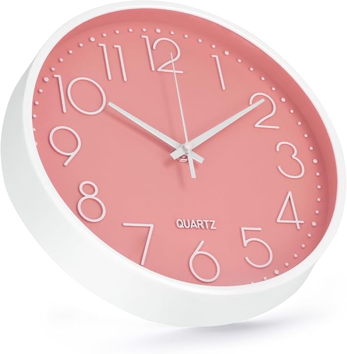 Wall Clock 10 Inch Non-Ticking Silent Modern Simple Style Round Decor Clock - Image 2