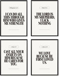 Locomiss Black and White Christian Wall Art Decor Posters, Modern Bible Verse by Unknown