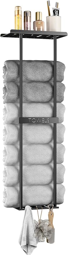 2-Tier Wall-Mounted Towel Rack by Unknown