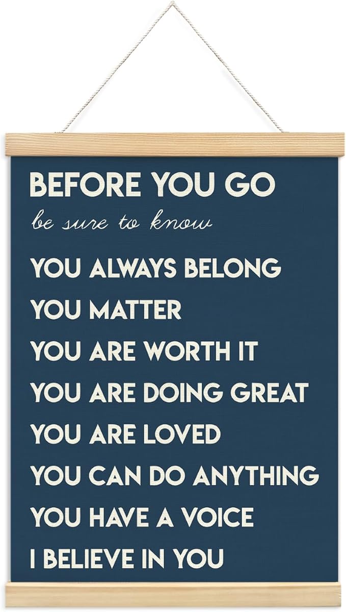 Mental Health Positive Affirmations Inspirational Wall Art Decor, Therapist by Unknown