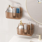 Diesisa 2pc Acrylic Wall Mount Organizer, Adhesive Cabinet Door Organizer by Home