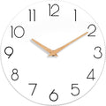 cicininc Wall Clock, 10 Inch Wooden Silent Non-Ticking, Decorative Battery by CICININCOfficial