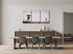 Wieco Art 3 Piece Banksy Famous Canvas Paintings Wall Art Raining day Modern - Image 5