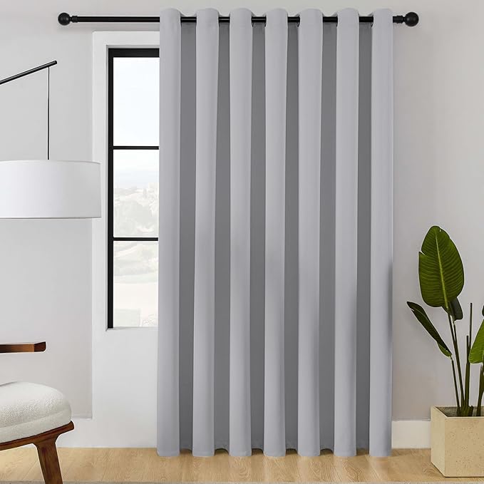 ChrisDowa Room Divider Curtain 96 Inches Long, Wide Blackout Sliding Door by ChrisDowa
