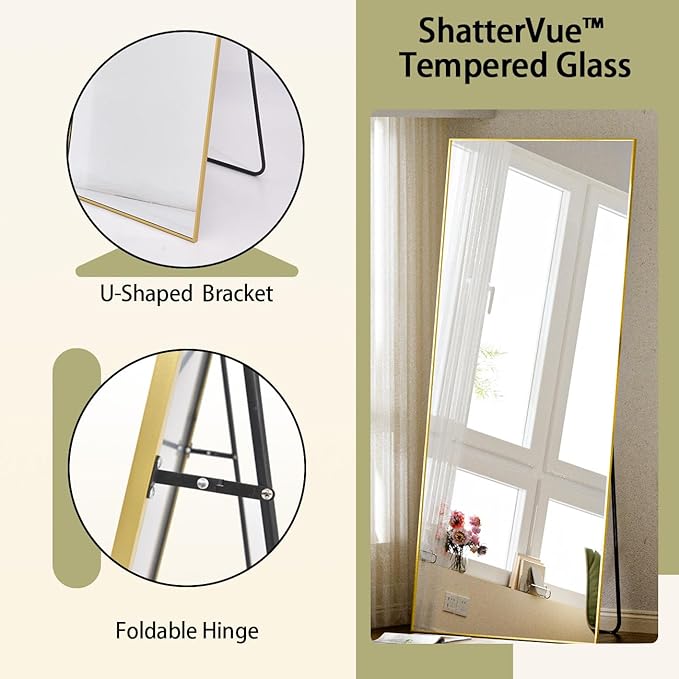 BEAUTYPEAK Full Length Mirror, Bedroom - Image 2