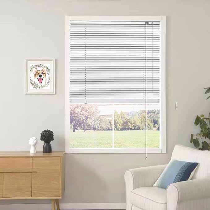 YIIBAII Mini Blinds Suitable for 32" W x 64" H Windows 1" Aluminum Horizontal by YIIBAII