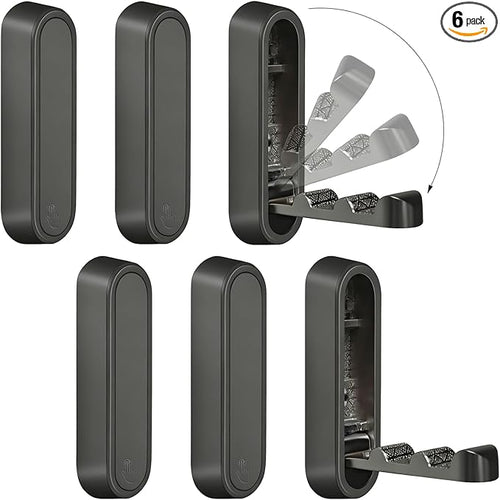 6PCS Foldable Wall Hooks, Zinc Alloy Flip Down Hooks, Retractable Wall Hooks by XSGTZMJ