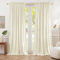 NICETOWN Ivory White Velvet Curtains 102" Length 52" Wide by NICETOWN