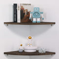 JORIKCHUO 12 inch Corner Wall Shelf, Round End Wall Mounted Floating Shelf by JORIKCHUO