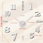 AILILIFE 20-28 Inch DIY Wall Clock 3D Frameless Silent Non-Ticking, Modern - Image 3