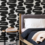 Tempaper x Bobby Berk White & Black Wiggle Room Removable Peel and Stick - Image 4