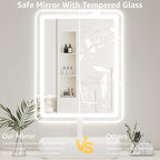 28" x 36" Led Bathroom Mirror - Image 4