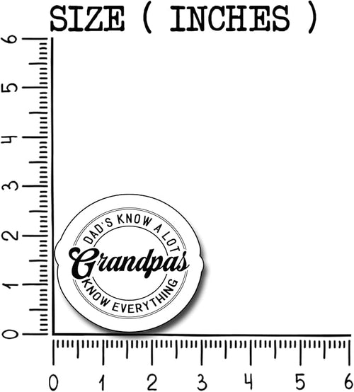 (3Pcs) Dad's Know a Lot Grandpas Know Everything Sticker, Gifts Dad Decorate Books Laptop Phone, Water Bottles Kindles Stickers, Tumbler Sticker Waterproof Vinyl Decorate Sticker 3" Inch