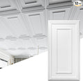 Art3d Drop Ceiling Tiles, 24x48in. White, Polyvinyl Chloride, Glue Down by Art3d