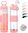 Glass Water Bottle for Protein Mixes 24 oz Shaker Bottles with Ball Portable Glass Shaker Blender for Fitness BPA Free Leakproof