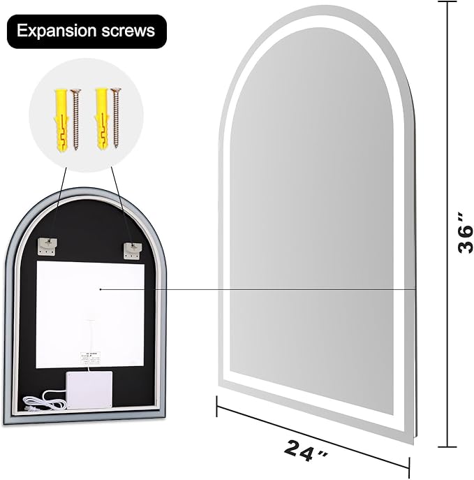 Arched LED Bathroom Mirrors - Image 9