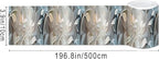 IVN Wallpaper Border Peel and Stick Wall Accent PVC Embossed Silver Floral - Image 3