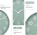 Wall Clocks Battery Operated 10 inch Modern Wall Clock, Silent Non Ticking Wall - Image 3
