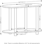 Furinno Turn-N-Tube No Tools Modern Oval Side Table - Image 3